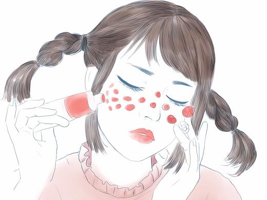 粉红色的女孩子。