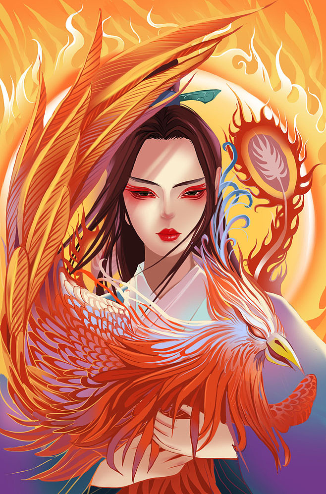 《四象》（图ZMjA2NTM4NDI0） - 创作习作 - 站酷设计师羽木丘插画原创素材 - 站酷ZCOOL