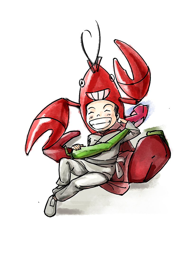 大虾驾到插画