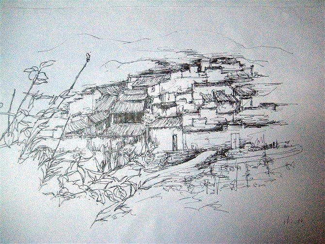 写生画（图ZMjk1NzU2OA==） - 商业插画 - 站酷设计师Lupinghua原创素材 - 站酷ZCOOL