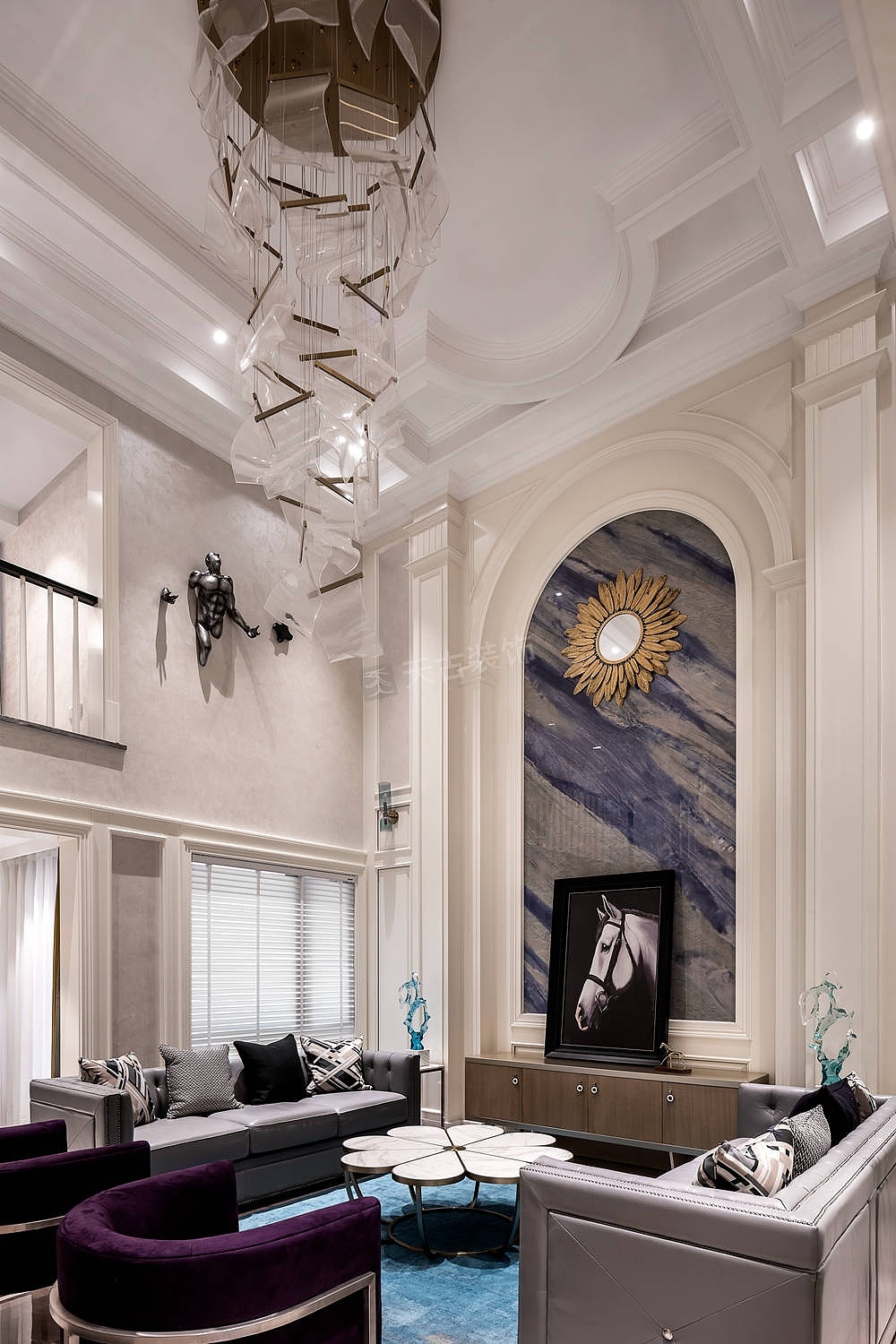 约克郡壹号湖畔装修,美式风格别墅设计,天古装饰