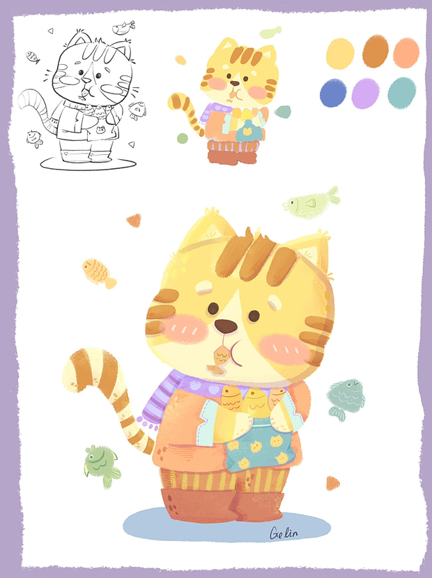 可爱的小动物儿童插画/我们都有好吃的