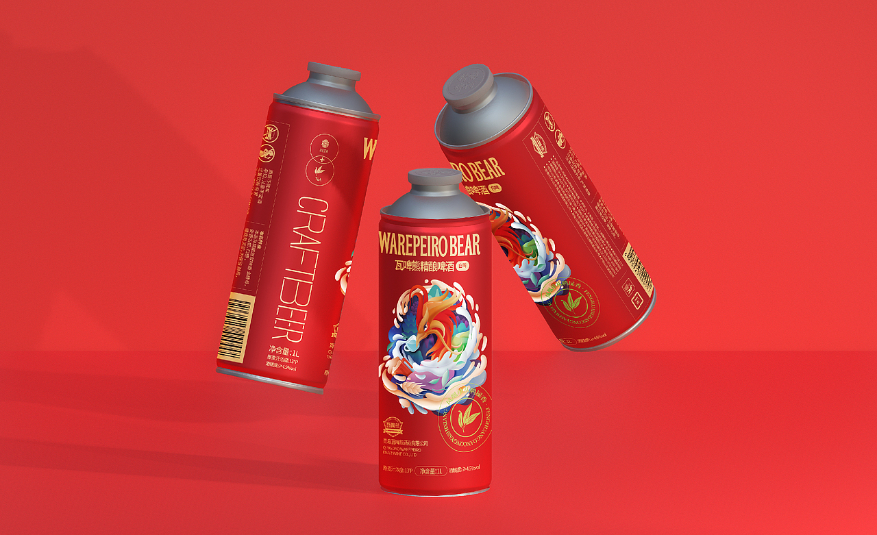 瓦啤熊精酿啤酒包装设计