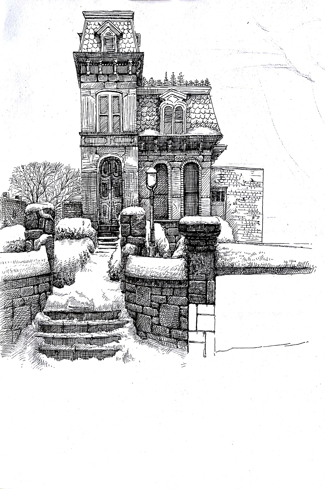 2019第一张钢笔画（图ZMTQwNzg0NDgw） - 绘画 - 站酷设计师hst绘画爱好者原创素材 - 站酷ZCOOL