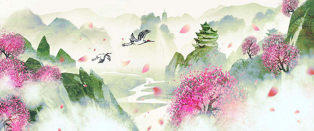 意境简约山水画（图ZMTk3NTAwMjgw） - 商业插画 - 站酷设计师心灵艺坊原创素材 - 站酷ZCOOL