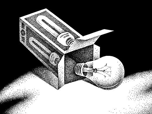 灯泡与节能灯（个人主页-ZMjY4MjM2NDg=） - 儿童插画 - 站酷设计师火星丞相原创素材 - 站酷ZCOOL