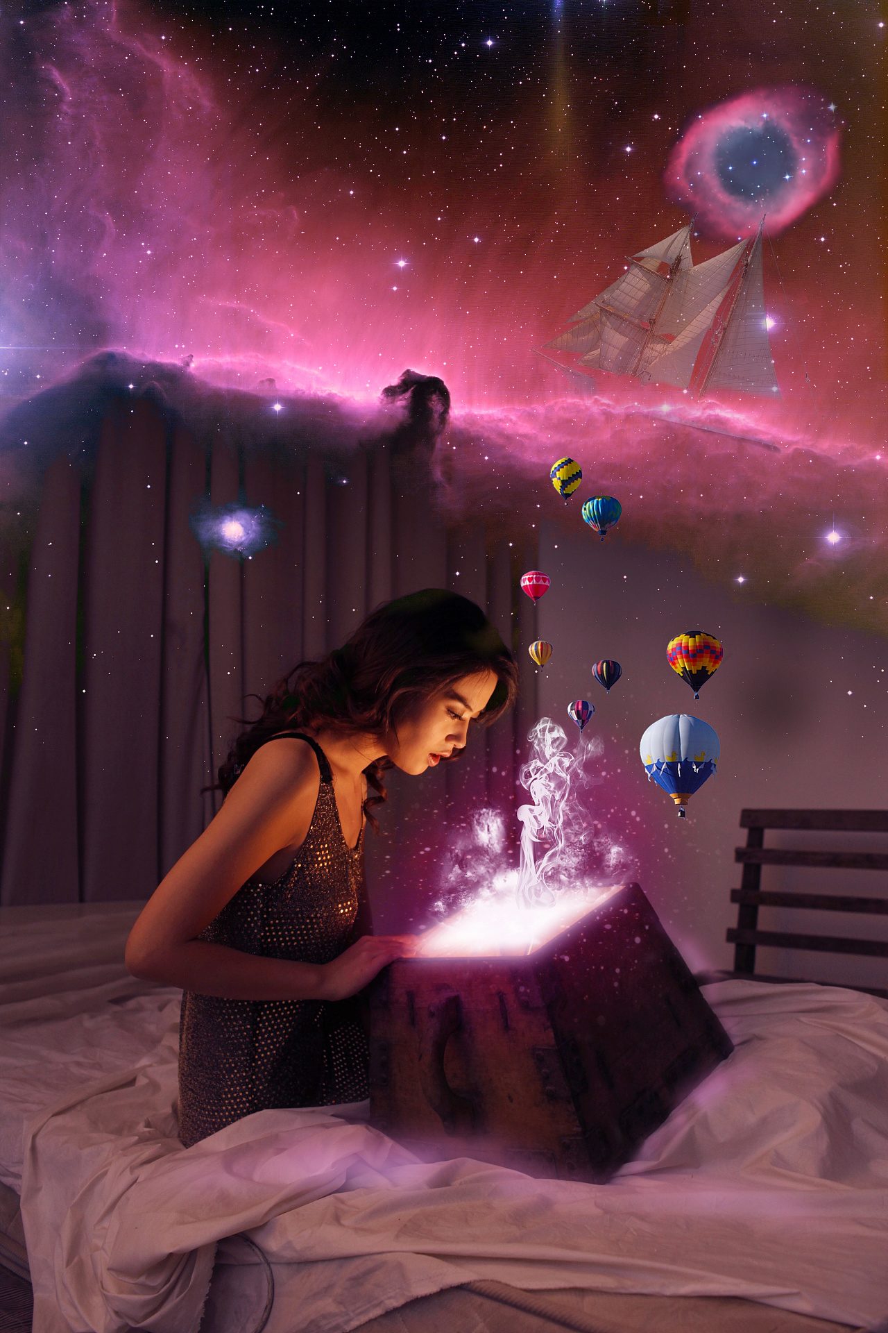 ps合成星空,合成人物,合成字体