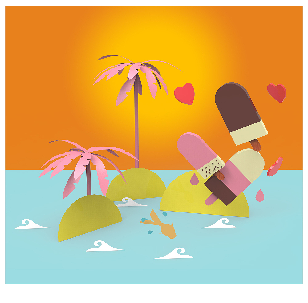 海滩配冰棒（图ZNTE0MzIyOTY=） - 图案 - 站酷设计师松仔仔原创素材 - 站酷ZCOOL