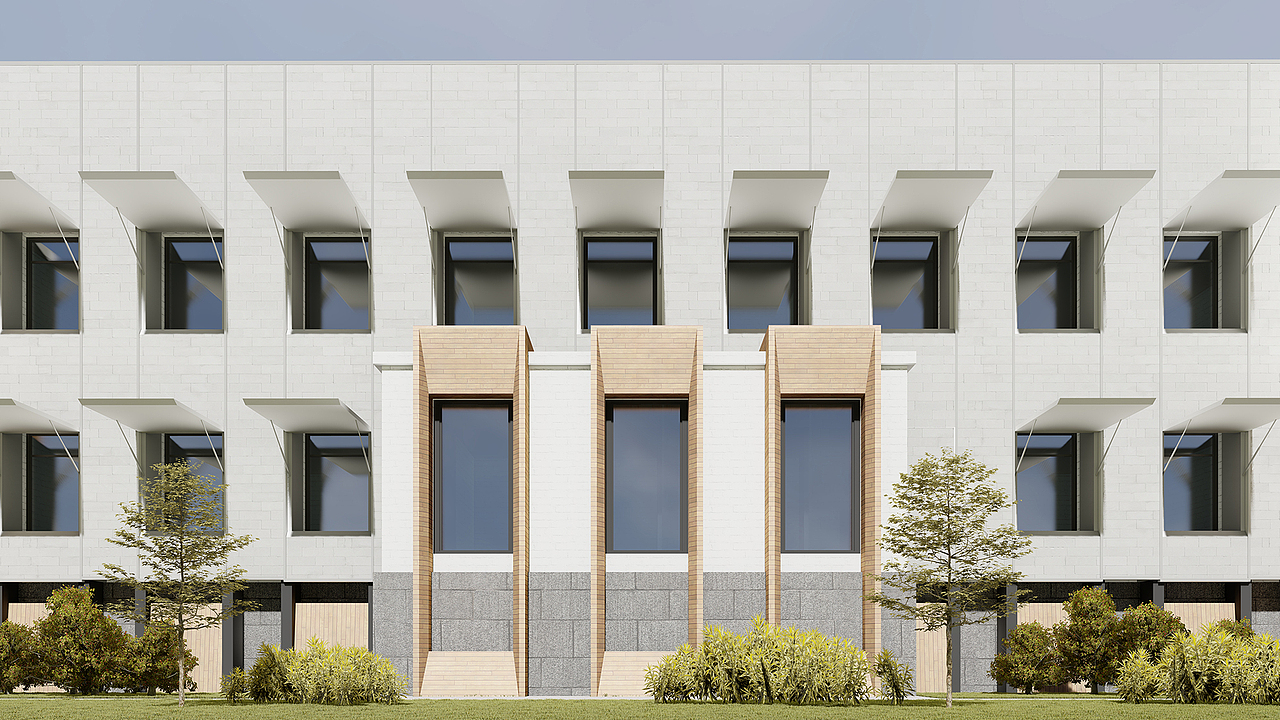 建筑外观设计 学校建筑规划 校园文化 校园环境建设（图ZMjIwNzAwNTg0） - 建筑设计 - 站酷设计师水木园原创素材 - 站酷ZCOOL