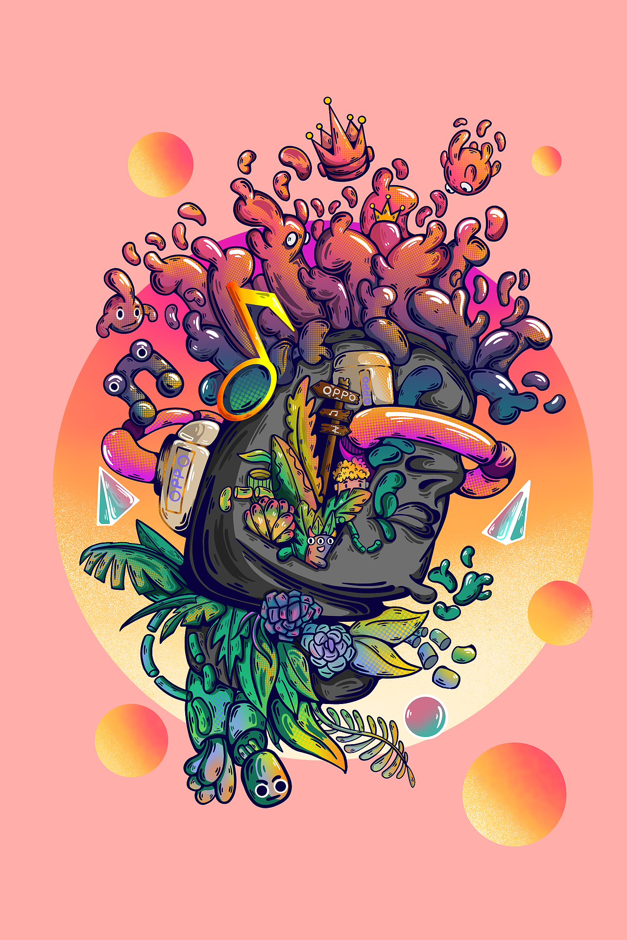 oppo Enco free，去倾听世界的声音（图ZMTkyMzQyODM2） - 图案 - 站酷设计师大脑荷载原创素材 - 站酷ZCOOL