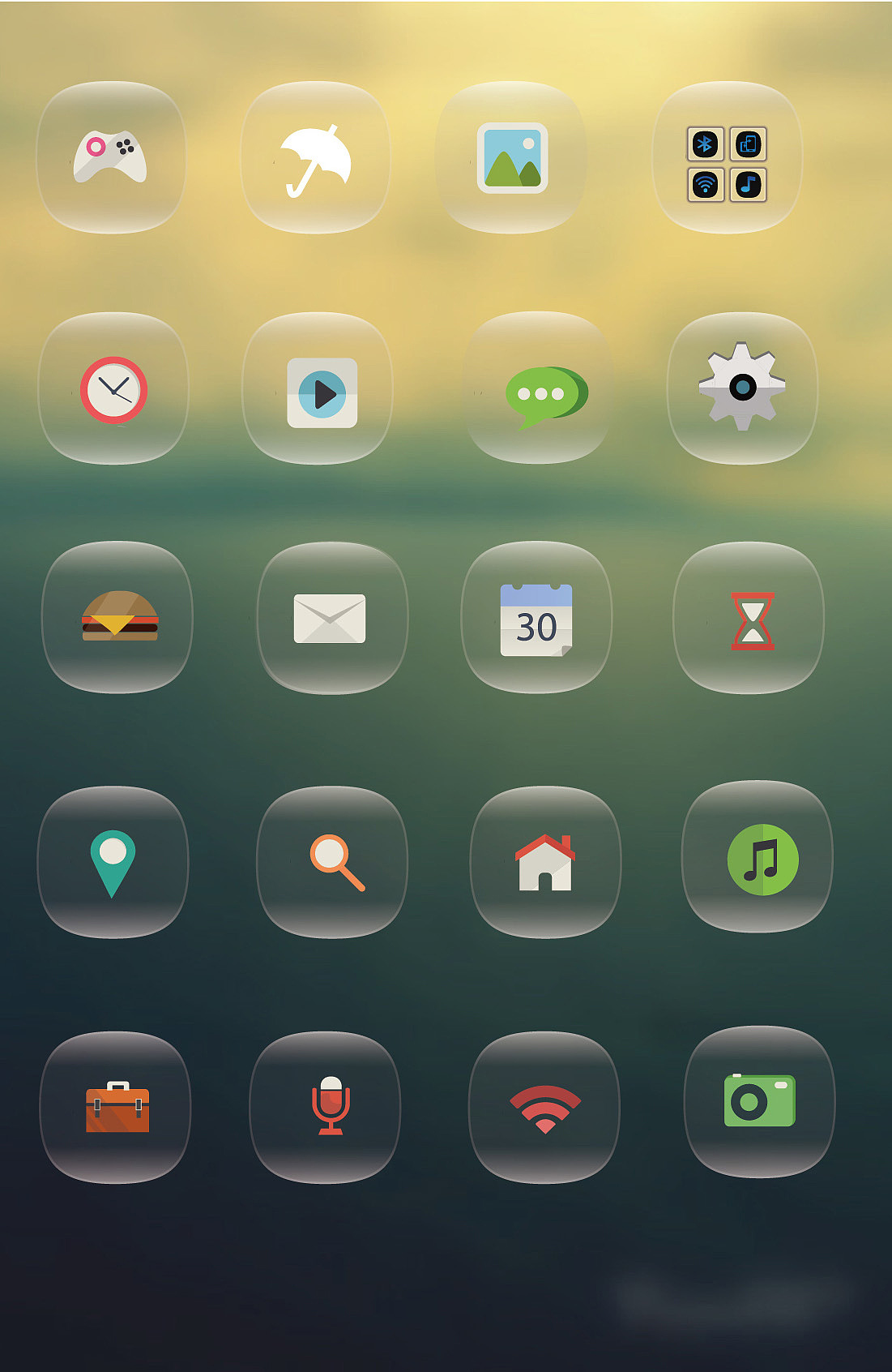 透明玻璃质感图标