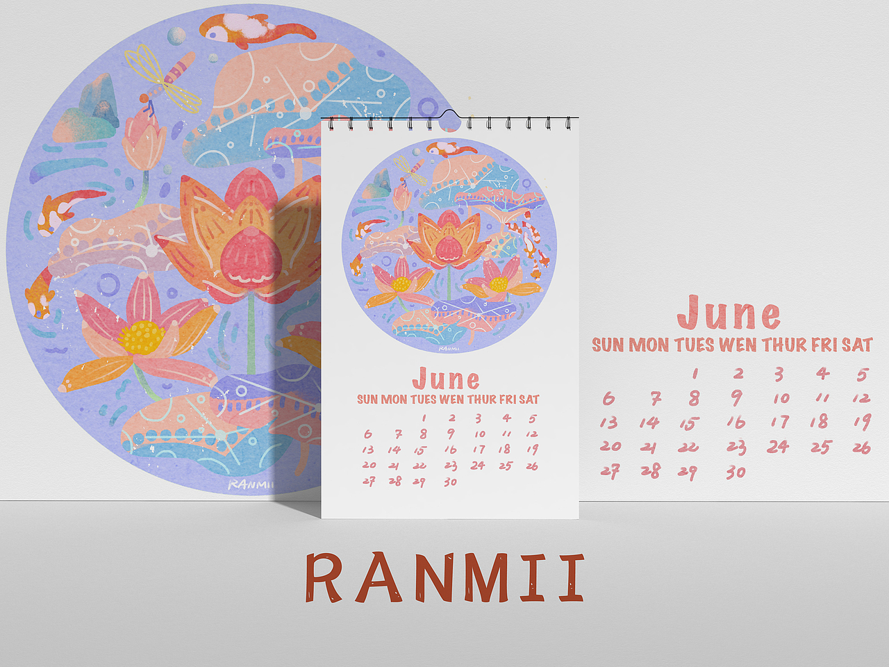 RanmiiY园糖打卡21天总结 日历+Banner+插画人物系统