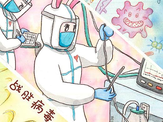 绘本《战胜病毒，我做得到》（个人主页-ZNDYyNTMzMDA=） - 绘本 - 站酷设计师唔换猪原创素材 - 站酷ZCOOL