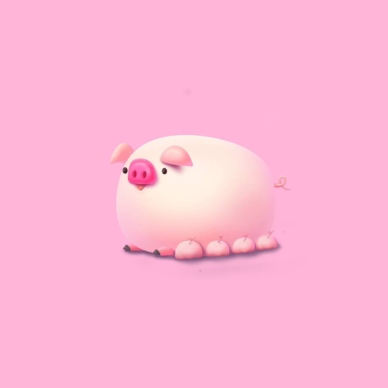 PS画 仿3D卡通形象