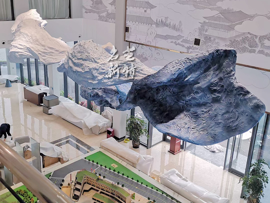 售楼部沙盘创意飘带灯具定制