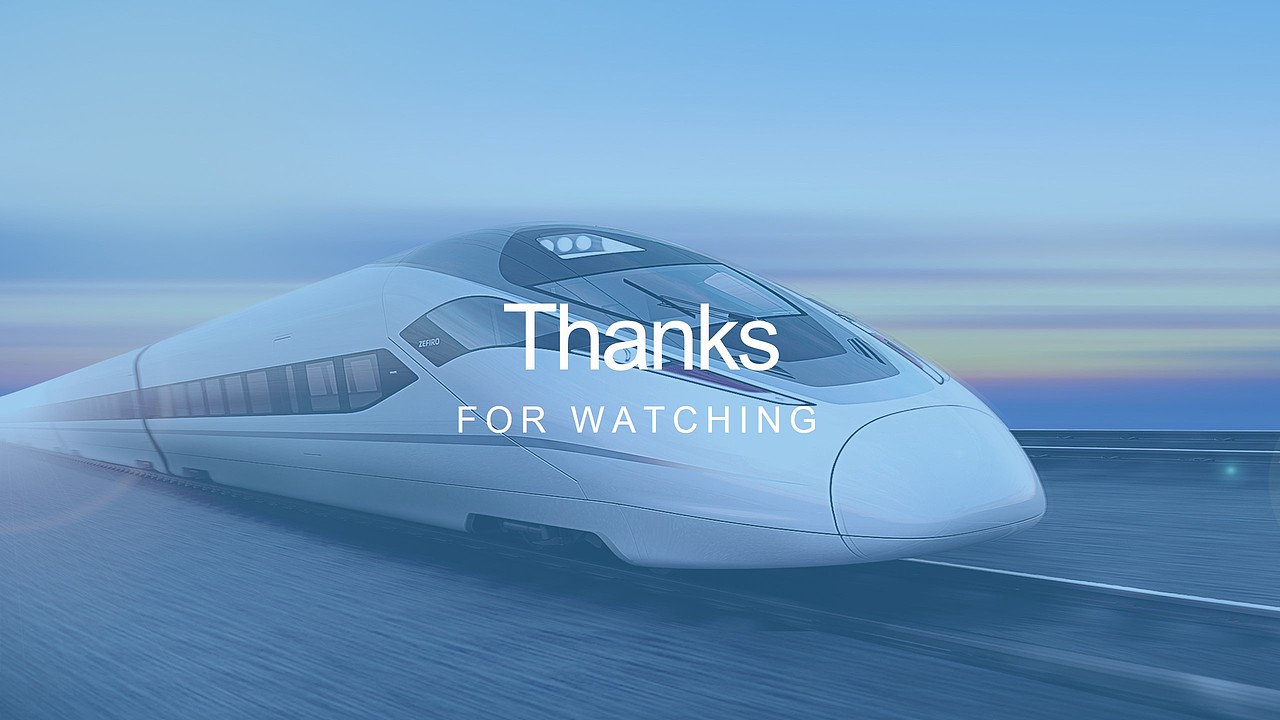 中国铁路和谐号动车高铁客运宣传演示ppt模版