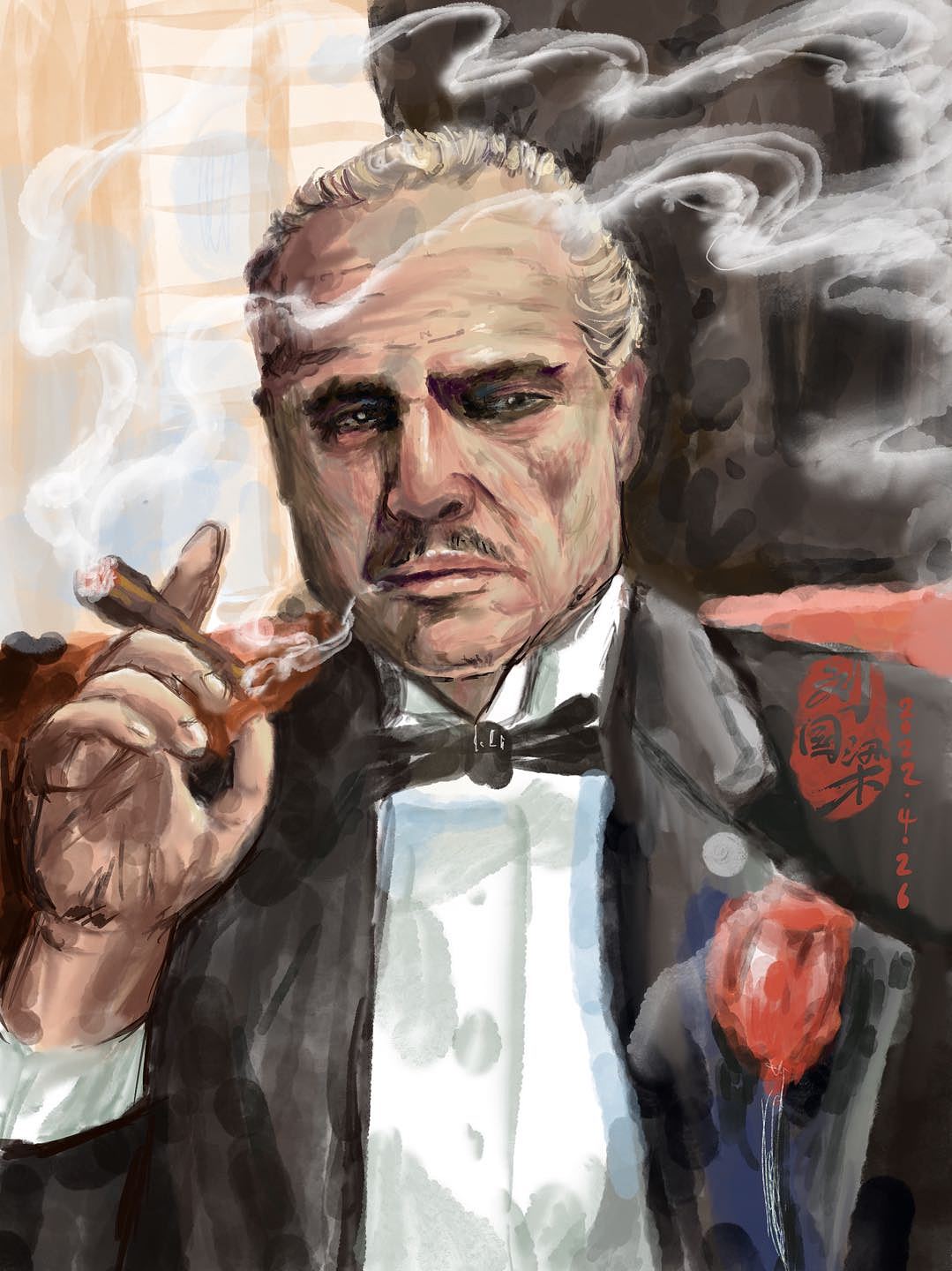 马龙白兰度教父