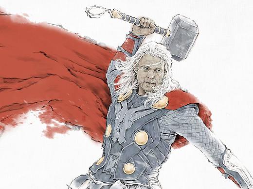 纪保超数字水墨超级英雄系列