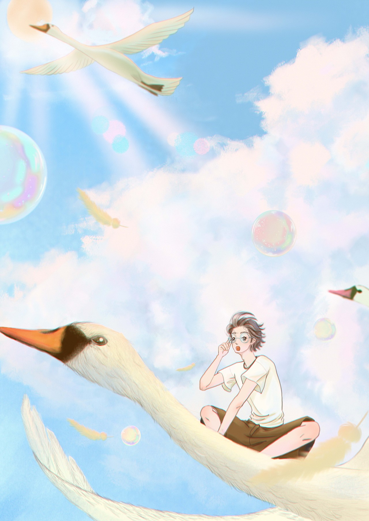 飞翔的你|插画|商业插画|夕墨的夕 - 原创作品 - 站酷 (zcool)