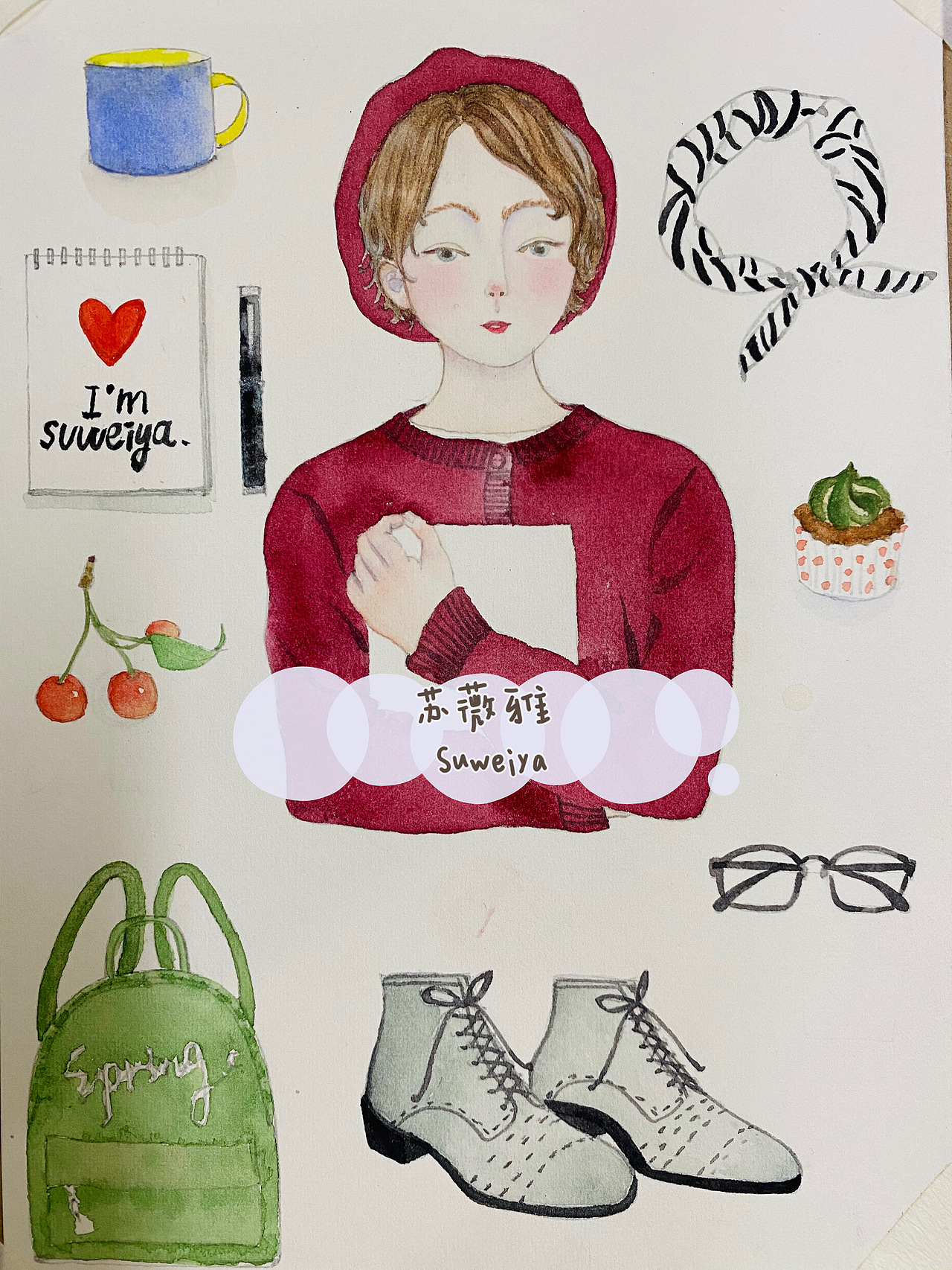 水彩小画（图ZMjA3ODg1NjMy） - 创作习作 - 站酷设计师苏薇雅原创素材 - 站酷ZCOOL