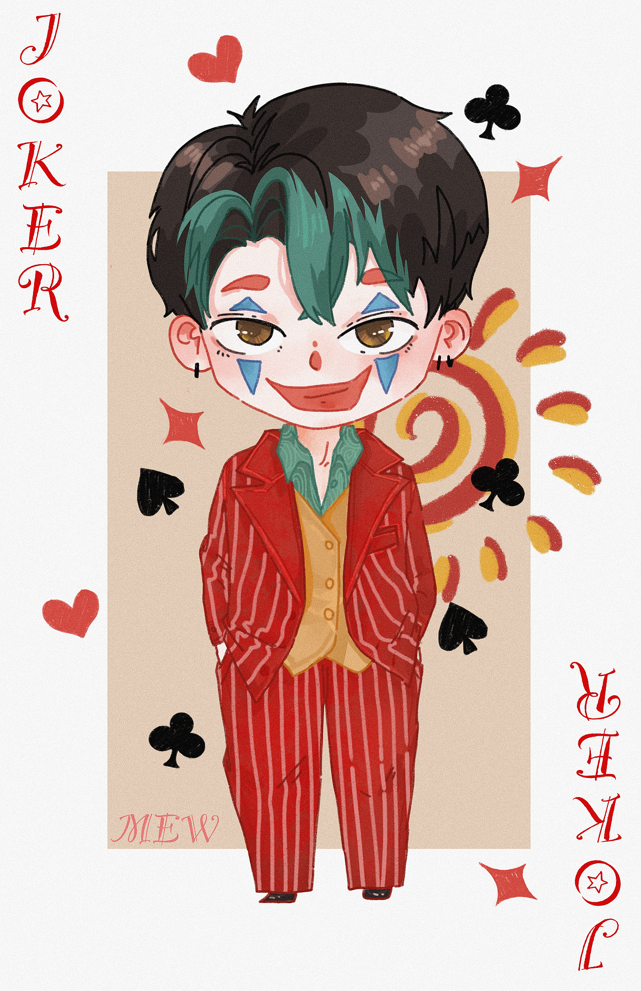 扑克牌系列插画