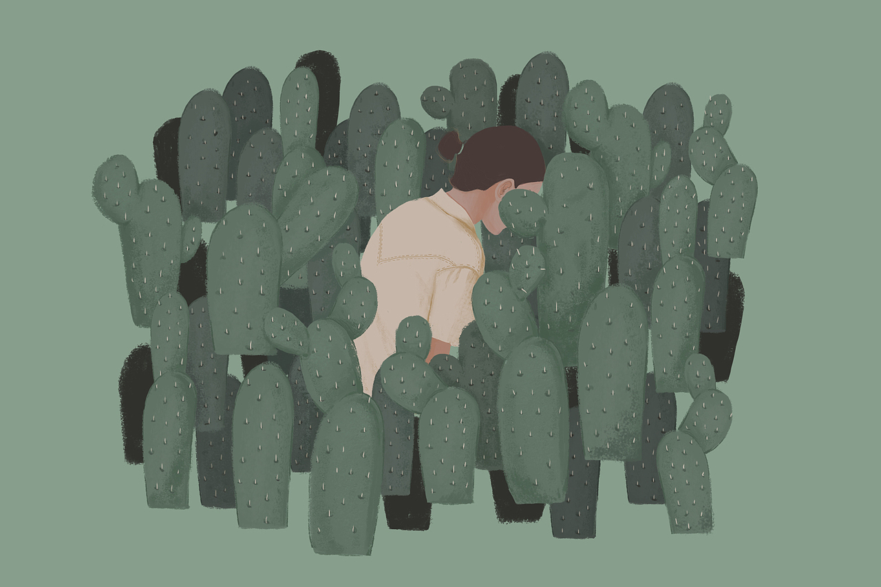 《仙人掌》系列插画（图ZMTI2NzMzOTU2） - 创作习作 - 站酷设计师仙女敏原创素材 - 站酷ZCOOL