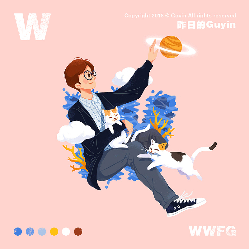 春夏秋冬-WWFG周年贺图（图ZMTM5NTkzNDI4） - 商业插画 - 站酷设计师昨日的Guyin原创素材 - 站酷ZCOOL