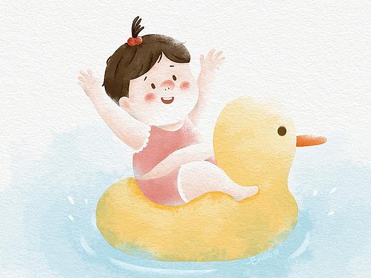水彩插画 儿童插画