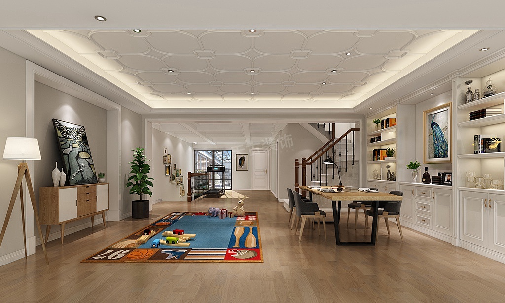 融创国博城装修图|悦来别墅简欧风格设计|天古装饰