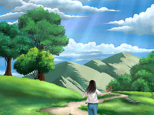 治愈系場景插畫（個(gè)人主頁-ZNjgzNTI5MTY=） - 繪畫 - 站酷設(shè)計(jì)師染青WANG原創(chuàng)素材 - 站酷ZCOOL