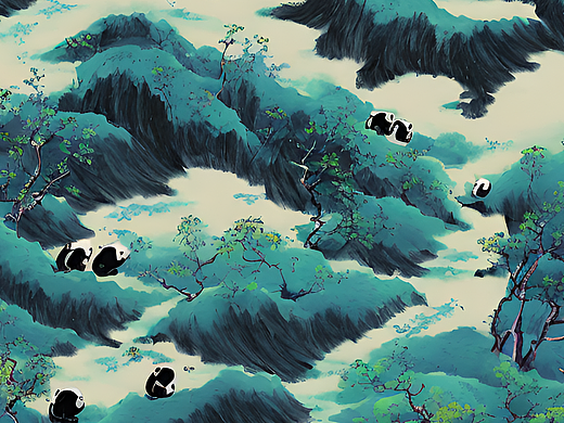 #站酷梦笔#山川,剑仙,豪情,江湖,红尘,浪滔滔