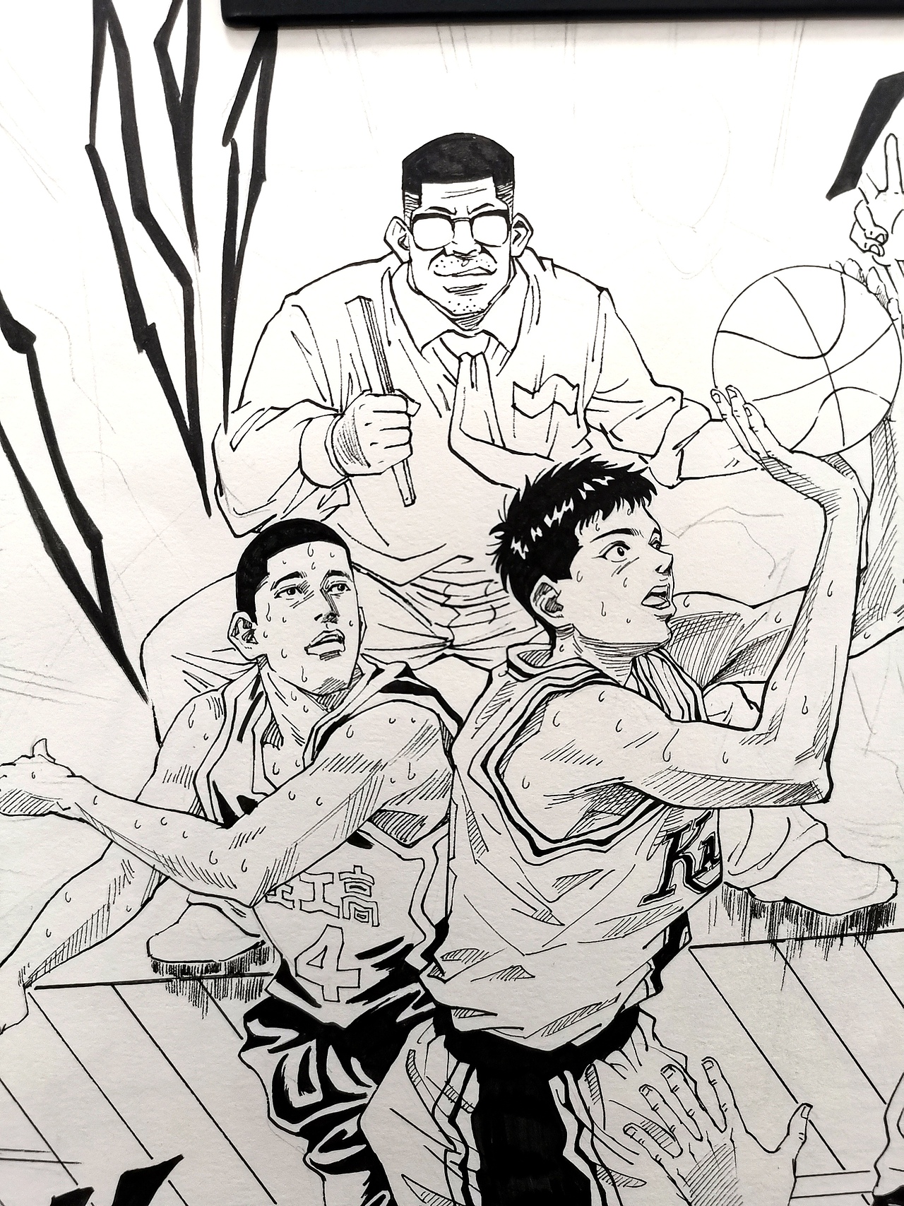 神宗一郎空中闪躲命中压哨球（图ZMzc2ODEwNTEy） - 单幅漫画 - 站酷设计师阿拆2026原创素材 - 站酷ZCOOL