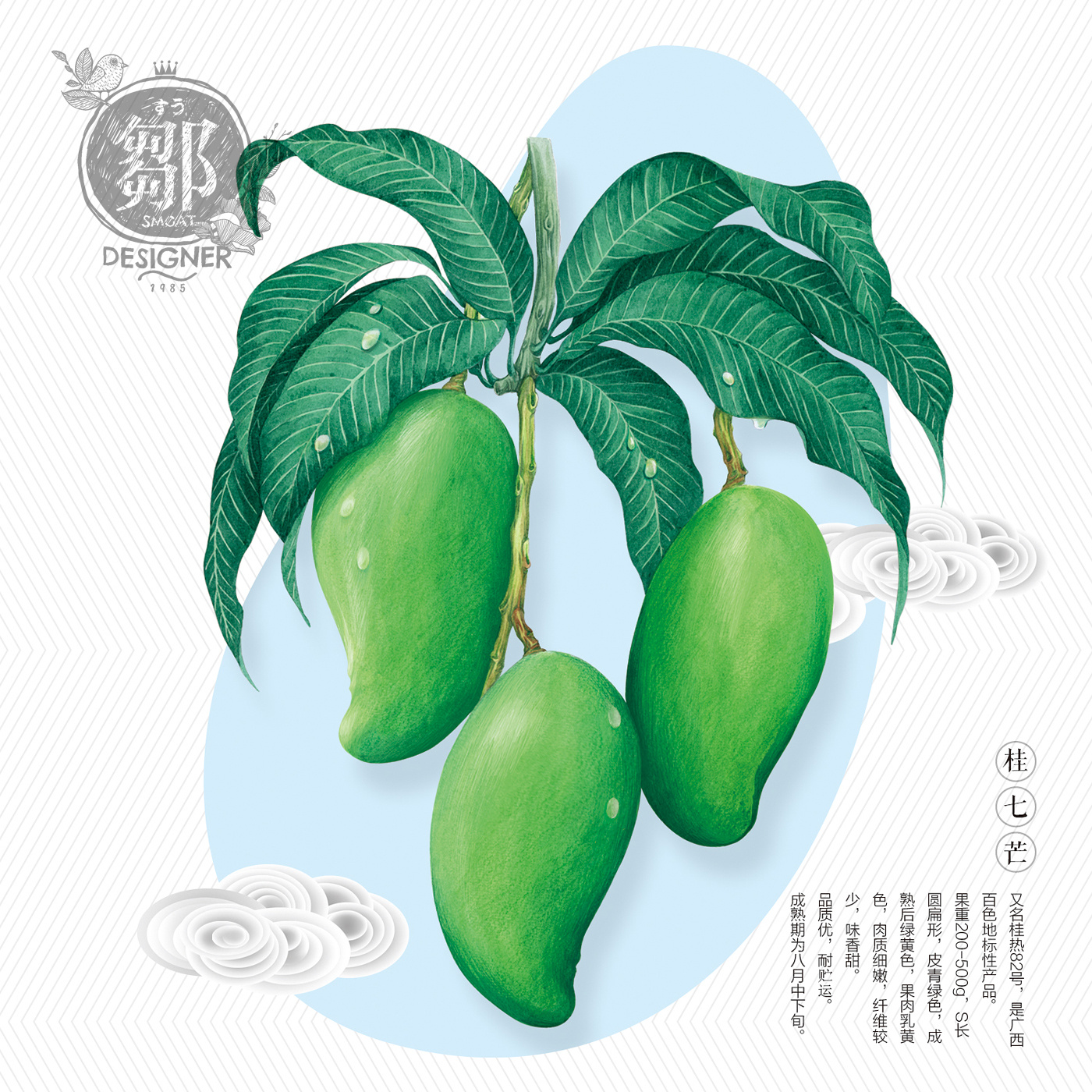 《天赋田东美 · 地道芒果香》百色芒果主题插画