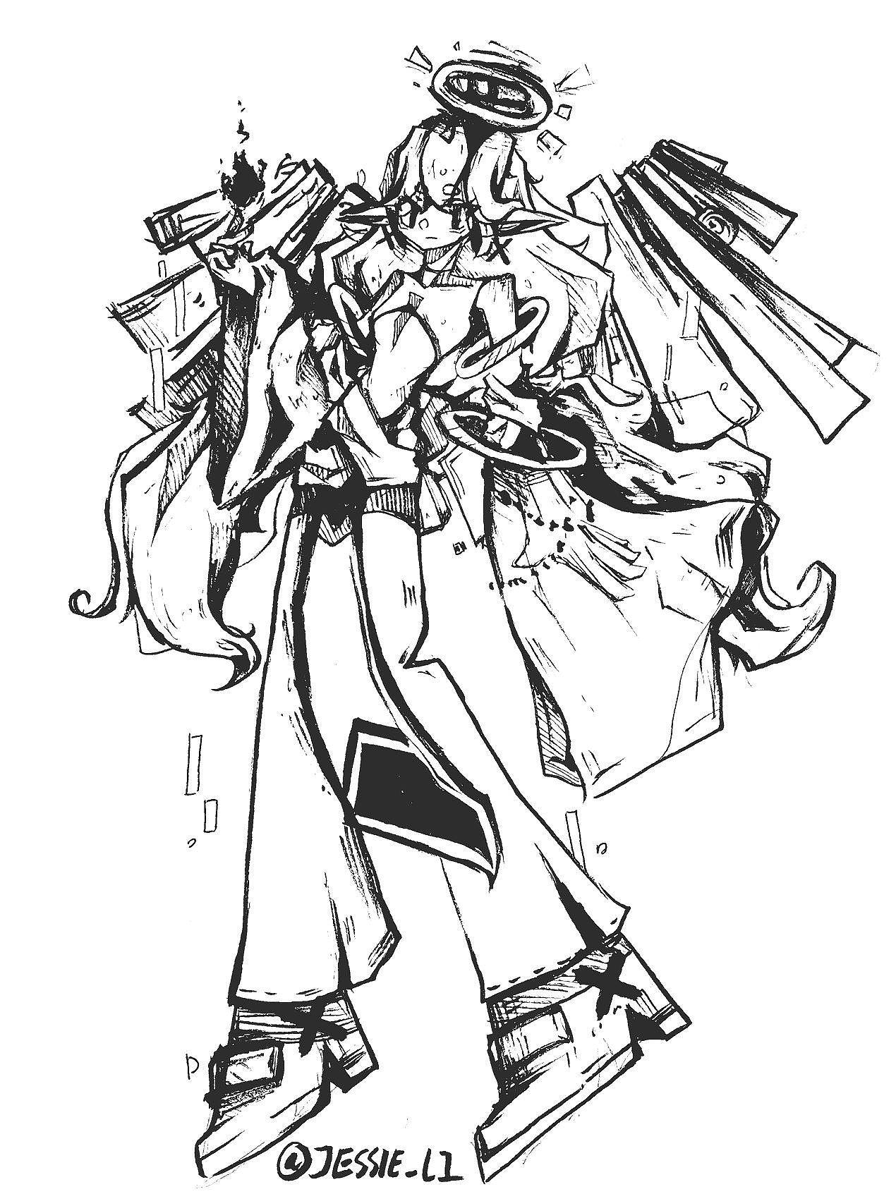 2022人物设计黑白篇