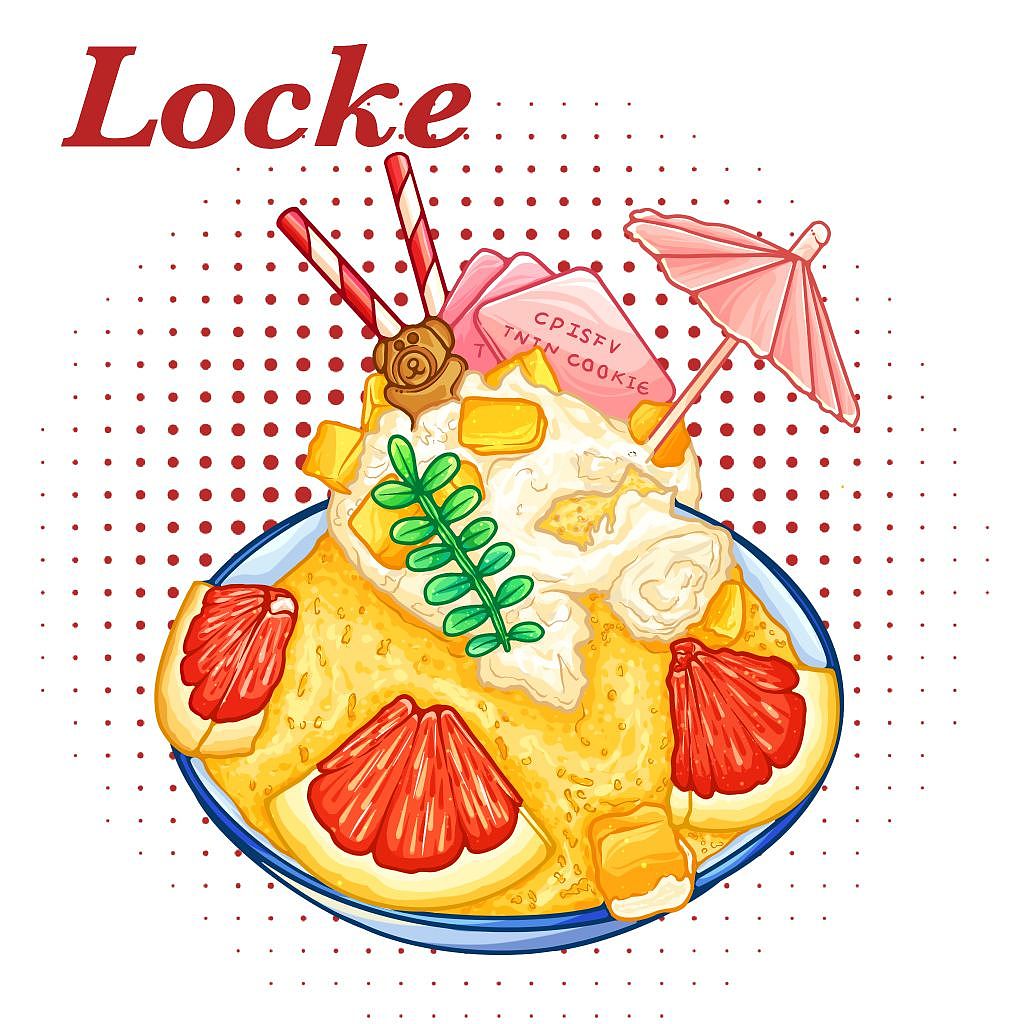 甜品美食插画