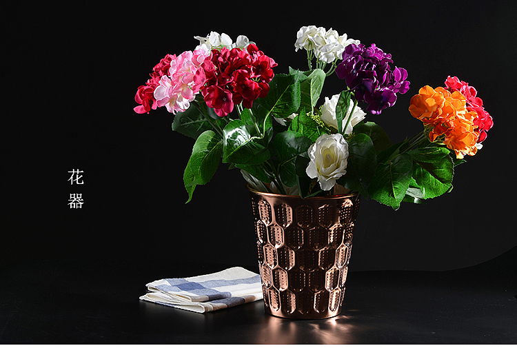 一铜家居 锤纹红铜冰桶香槟桶 copper ice-bucket