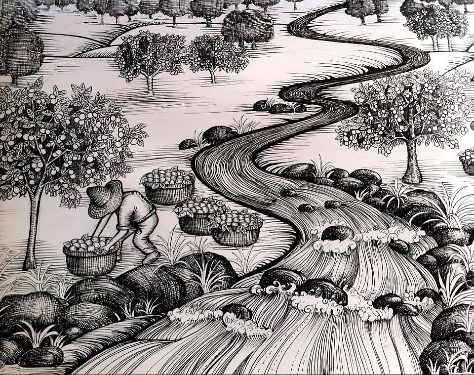 核桃园-品牌包装插画(图ZMTQyNDQzNjQ=) - 商业插画 - 站酷设计师暖暖半亩田原创素材 - 站酷ZCOOL
