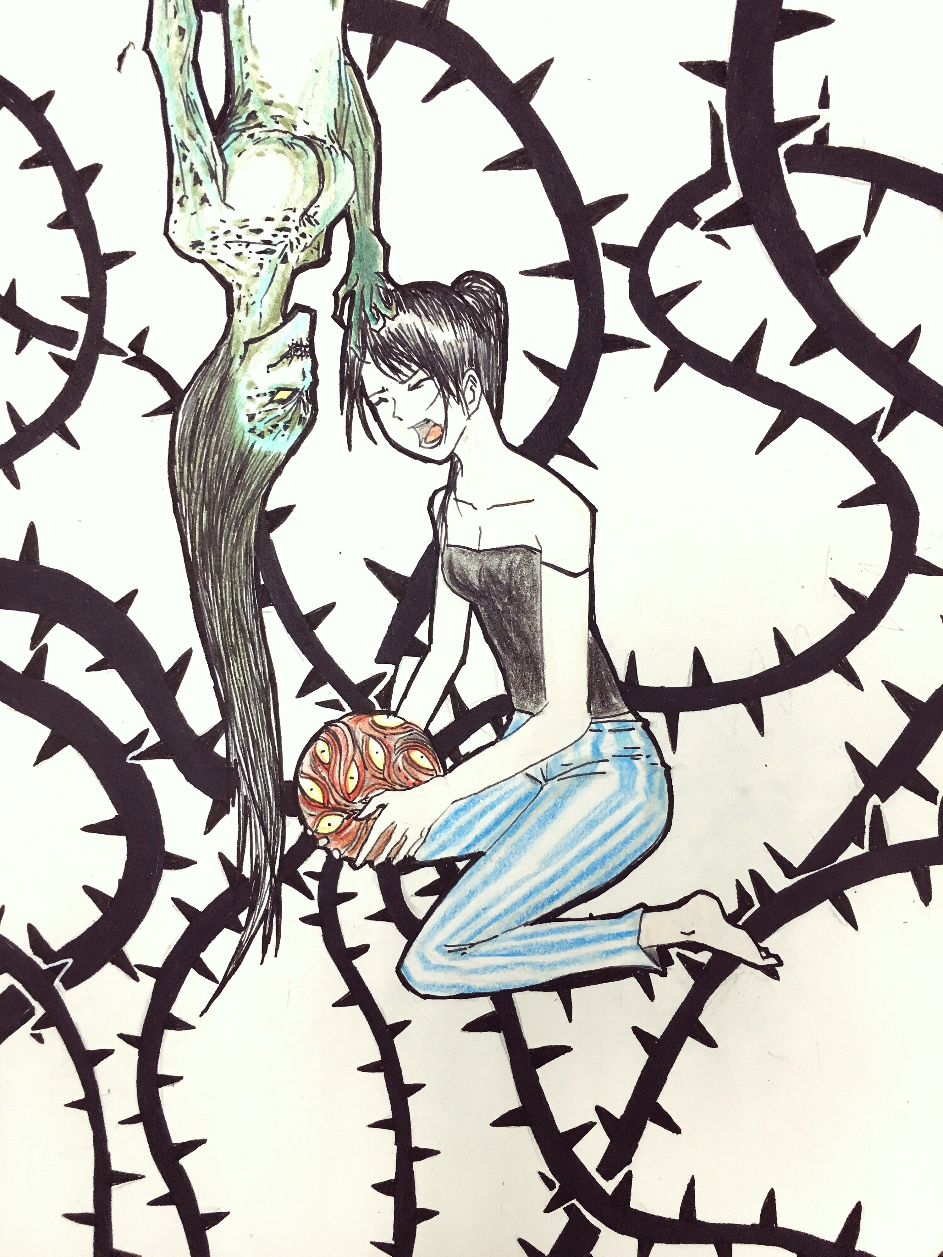 惊吓过度的妹子