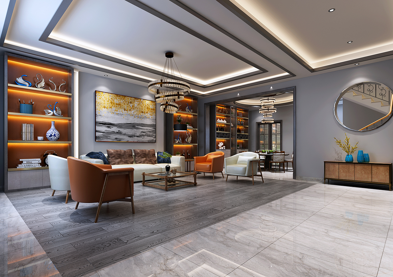 后现代家装效果图案例欣赏（图ZMTkyOTM0MzA0） - 家装设计 - 站酷设计师Z69056146原创素材 - 站酷ZCOOL
