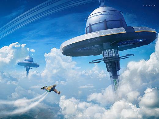 宇宙飞船临摹作品（个人主页-ZNTY5NjM5MzI=） - 场景 - 站酷设计师让我有个名字吧原创素材 - 站酷ZCOOL