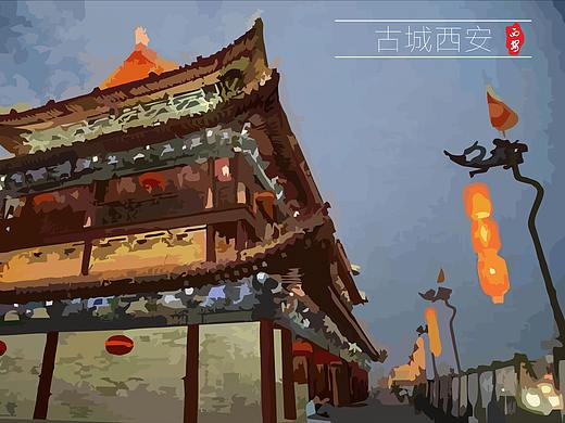 城墙灯笼-古城西安