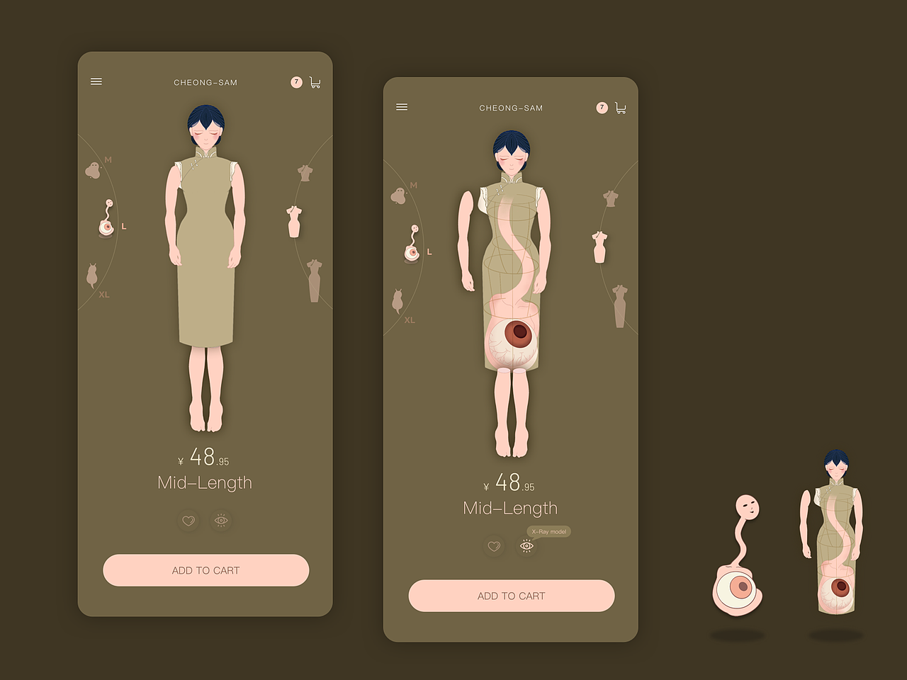 怪物旗袍商店（图ZMTk2NTczNTUy） - APP界面 - 站酷设计师zaijianpipi原创素材 - 站酷ZCOOL