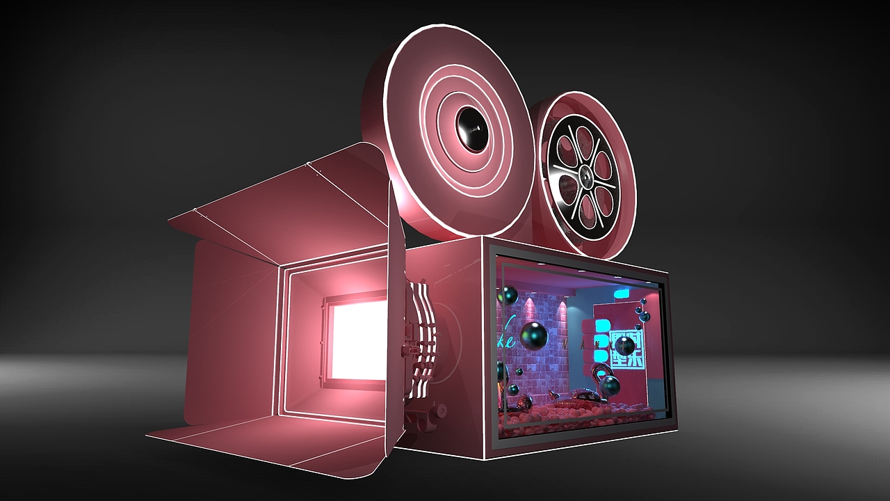 粉色美陈 摄像机 海洋球 ins风（图ZMTU2MzcyOTQ0） - 其他三维 - 站酷设计师小文sama原创素材 - 站酷ZCOOL