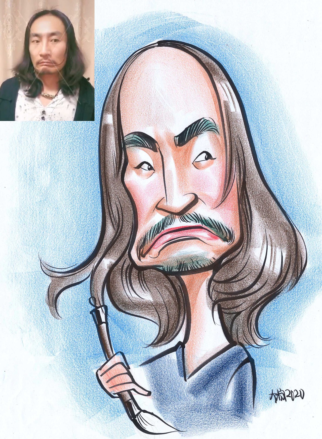 似颜绘肖像漫画王西振作品