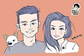 阿进似颜绘2019年现场画像作品（彩色篇）（图ZMTkxOTMwNjU2） - 单幅漫画 - 站酷设计师阿进似颜绘原创素材 - 站酷ZCOOL