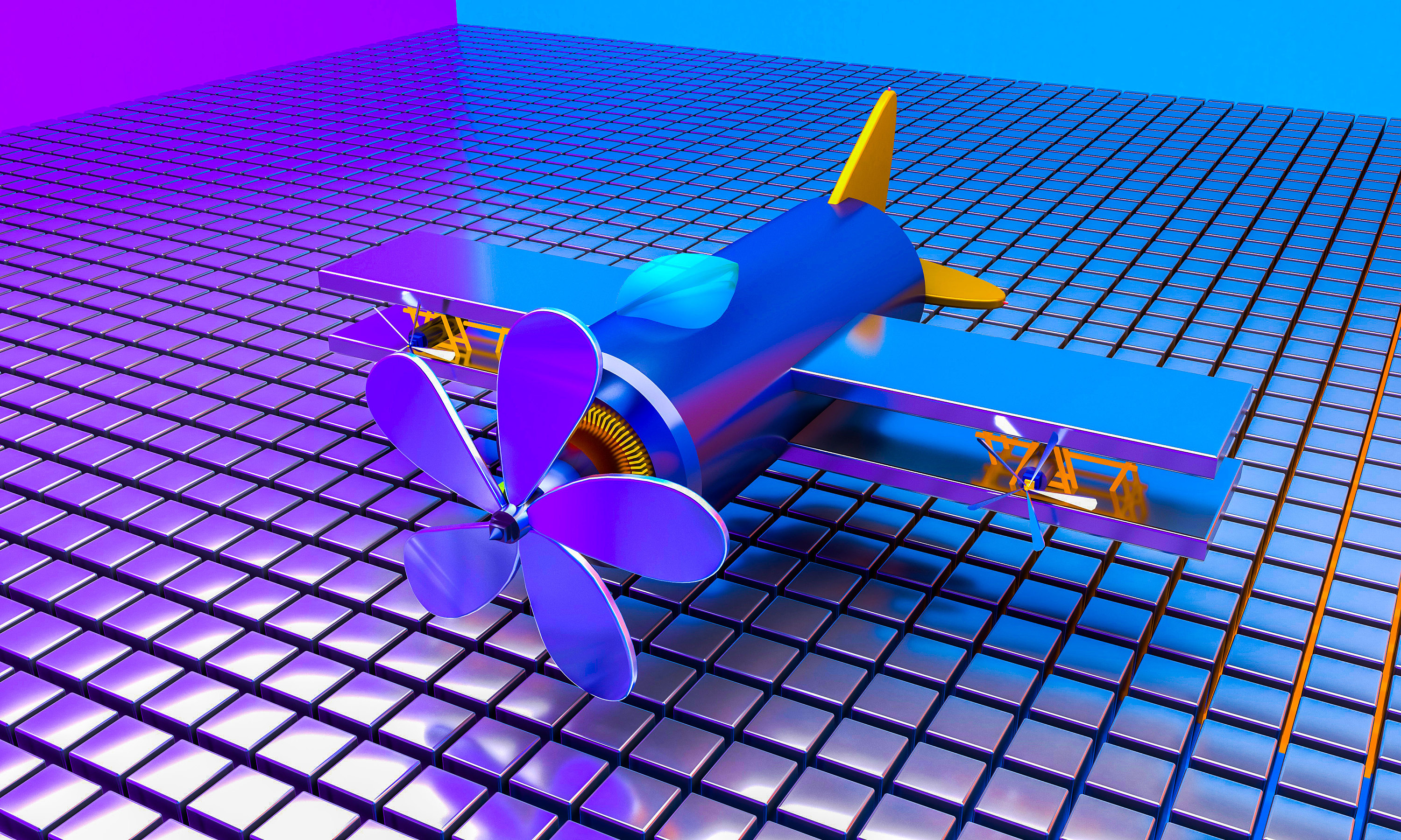 小型飞机--cinema 4d