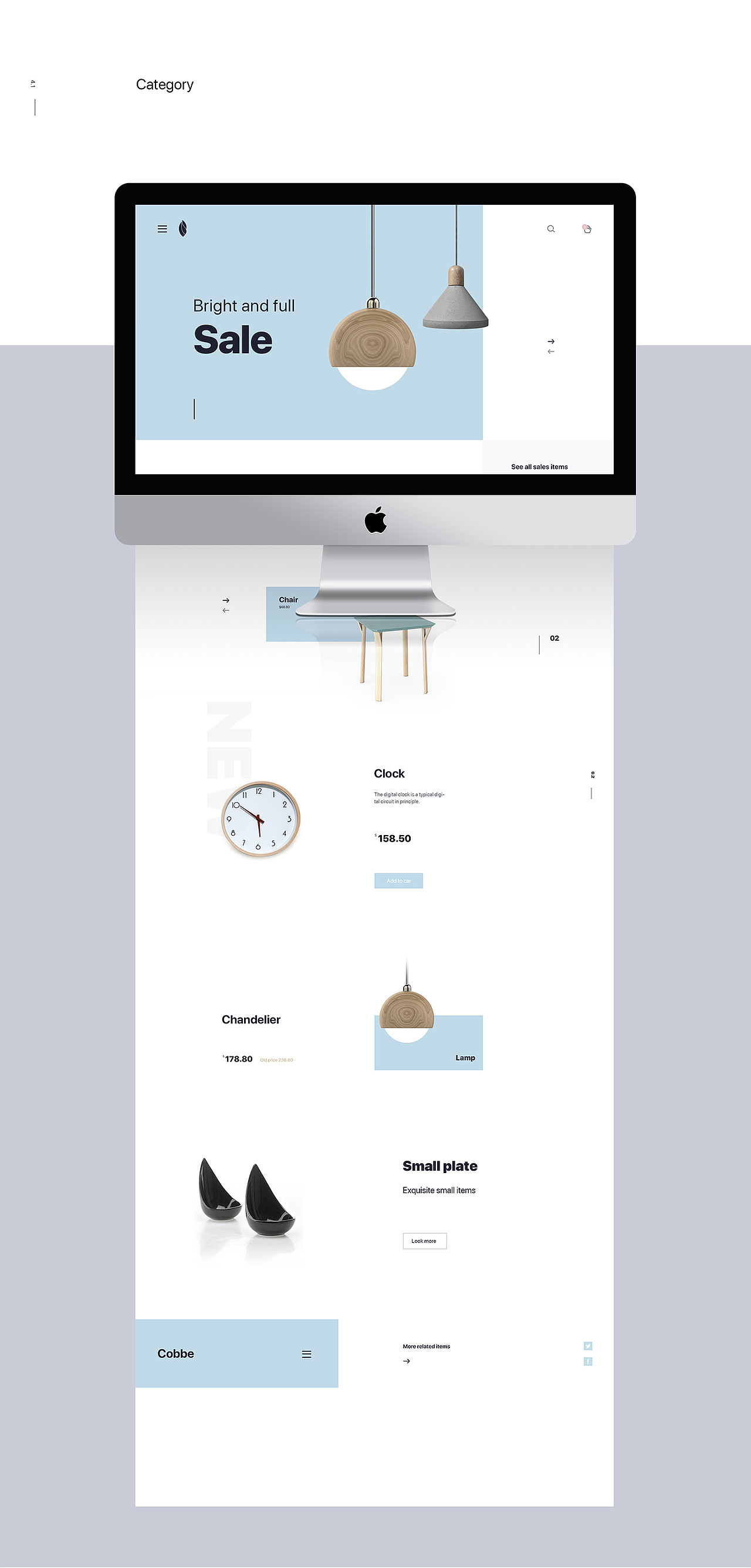 Cobbe 家具&家居官网首页设计Web&ipads Show details（图ZMTE4NTIyNDQ4） - 企业官网 - 站酷设计师小恐龙视觉传媒原创素材 - 站酷ZCOOL