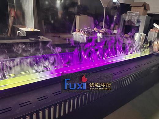 北京音乐酒吧餐厅KTV炫彩3d火焰伏羲雾化电壁炉景观