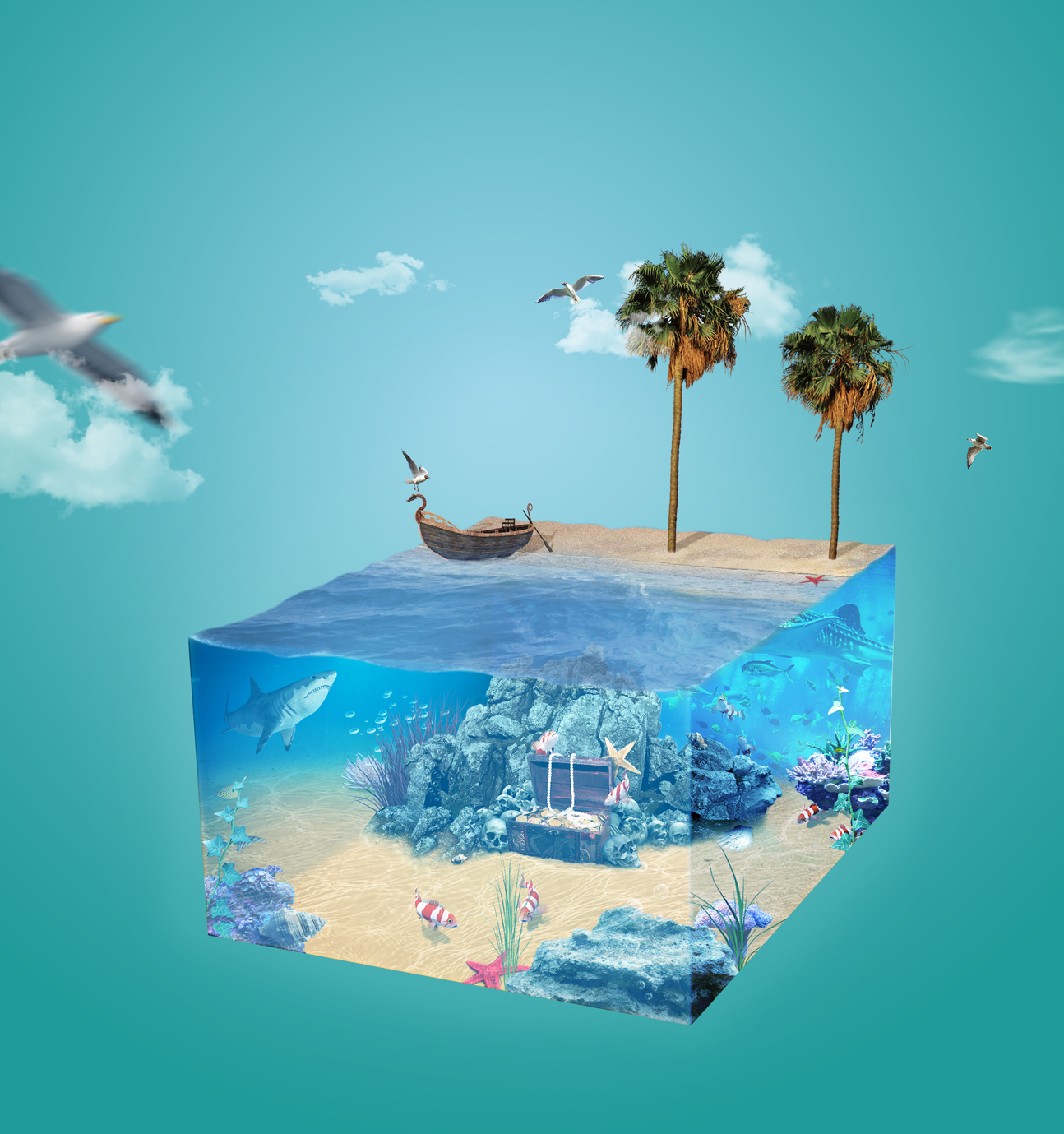 图像合成:海立方|平面|海报|chocobbbo - 原创作品 - 站酷 (zcool)