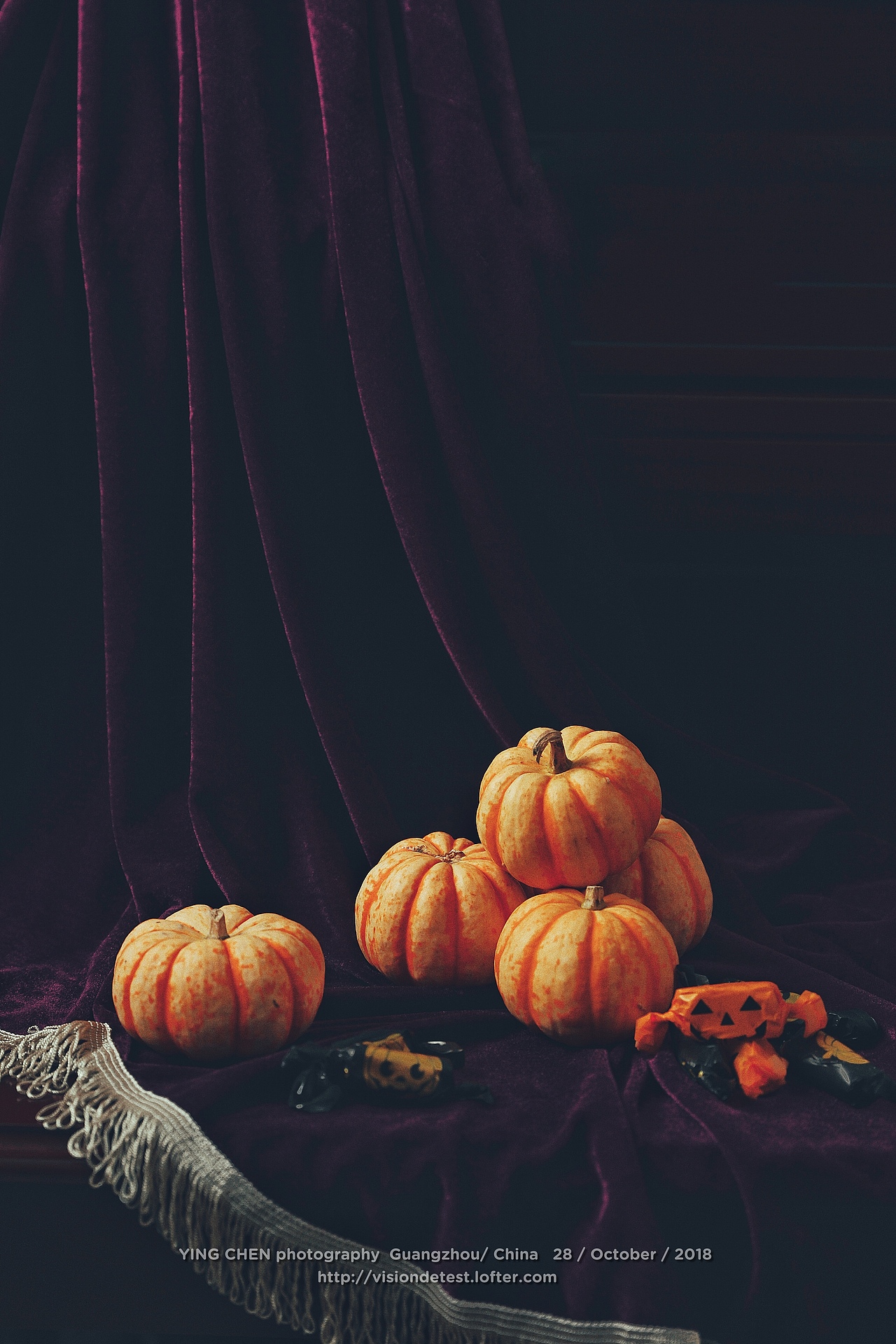 美食摄影;南瓜;气氛;糖果